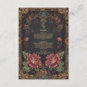 フローラビクトリアンゴシ結婚ック エンクロージャーカード (正面)