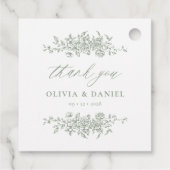 フローラビクトリアンセージ緑披露宴結婚ズ フェイバータグ (裏面)