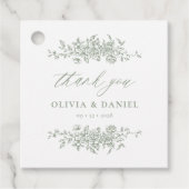 フローラビクトリアンセージ緑披露宴結婚ズ フェイバータグ (正面)