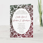 フローラビクトリアンダマスクウェディングバイフォールド招待状 招待状 (正面)