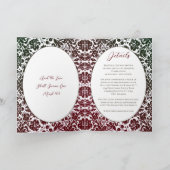 フローラビクトリアンダマスクウェディングバイフォールド招待状 招待状 (内部)