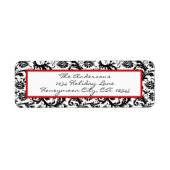 フローラビクトリアンダマスクスワールレッド&ブラック ラベル (正面)