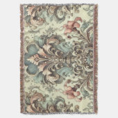 フローラビクトリアンダマスクパターン スローブランケット (正面縦)