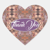 フローラビクトリアンデザインカスタマイズ可能ステッカー ハートシール (正面)