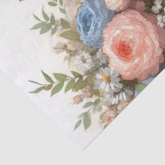 フローラビクトリアンハットティーパーティー付き女性 薄葉紙 (詳細)