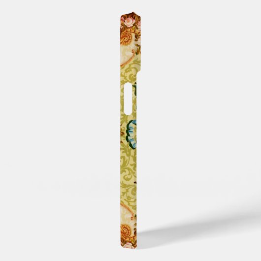 フローラビクトリアンバラタペストリーはピンクの茶色に見える Case-Mate iPhoneケース (裏面 / 右)