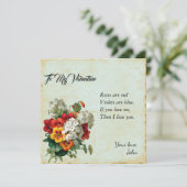 フローラビクトリアンバレンタインのスクラップブックジャーナル シーズンカード (スタンド正面)