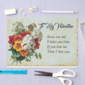 フローラビクトリアンバレンタインデー花束の詩 薄葉紙 (クラフト)