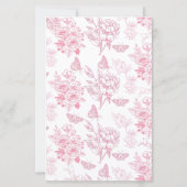 フローラビクトリアンピンクと白のブライダルシャワーゲーム (裏面)