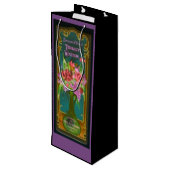 フローラビクトリアンブーケ香水ラベル ワインギフトバッグ (裏面アングル)