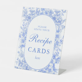 フローラビクトリアン何か青いレシピカード 台座サイン