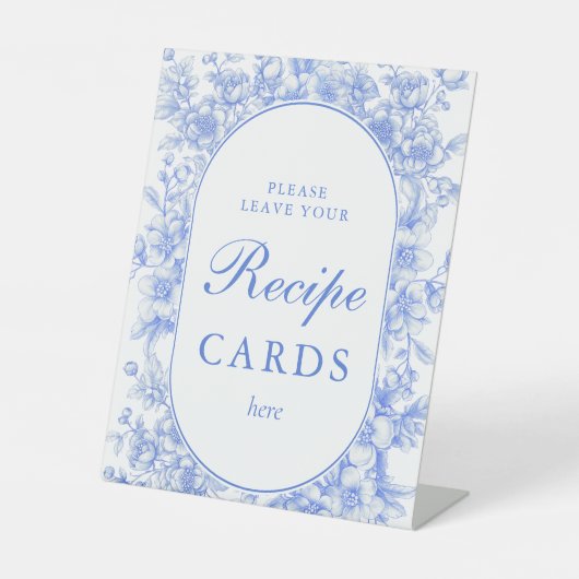 フローラビクトリアン何か青いレシピカード 台座サイン (正面)