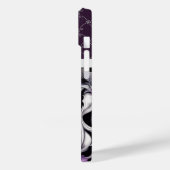 フローラビクトリアン紫ブラックシルバー Case-Mate iPhoneケース (裏面 / 左)