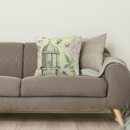 フローラビクトリアン蜂の巣 クッション