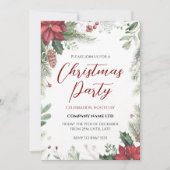フローラビジネスのクリスマスパーティの招待状 招待状 (正面)
