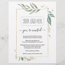 フローラビジネス招待状フライヤー – ロゴの追加 チラシ