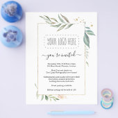 フローラビジネス招待状フライヤー – ロゴの追加 チラシ (シングル)