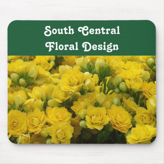 フローラビジネス鮮やかな黄色の開花フォトフラワー マウスパッド (正面)