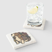 フローラビーグル ストーンコースター (横)