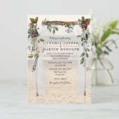 フローラビーチアーバー結婚式招待状 招待状 (スタンド正面)