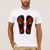 フローラビーチサンダルメンズTシャツ Tシャツ (正面)