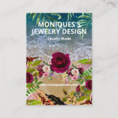 フローラビーチシーガラスイヤリングディスプレイカード 名刺 (正面)