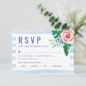 フローラビーチ熱帯ルアウ（ハワイ式宴会）ミール結婚チョイス 出欠カード (スタンド正面)