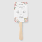 フローラビーチ結婚式プログラムファン ハンドファン (裏面)
