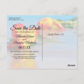 フローラビーチ結婚式保存日付招待状 ポストカード (裏面)