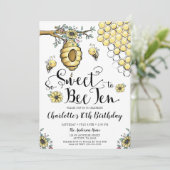 フローラビーハイブハニーソスイートビー10誕生日 招待状 (スタンド正面)