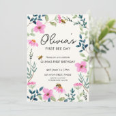 フローラビーファースト誕生日 招待状 (スタンド正面)