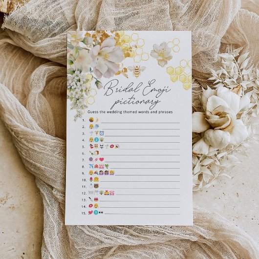 フローラビーブライダルシャワー絵文字ゲーム