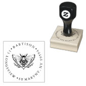 フローラビー丸差出人住所ゴム印 ラバースタンプ (押印)