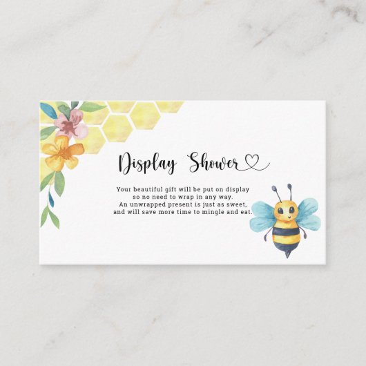 フローラビー表示赤ちゃんシャワー エンクロージャーカード (正面)