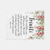 フローラピカスタムンクベビー名祈りの言葉フリースブランケット フリースブランケット (正面(横))