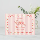 フローラピストライプンク植物日付写真を保存 セーブザデート (スタンド正面)