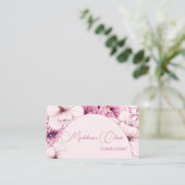 フローラピモダンンエレガントクQRコード金ゴールド 名刺 (スタンド正面)