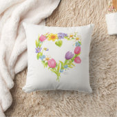 フローラピローハートリース クッション (ブランケット)