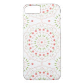 フローラピンクかわいいシックなミニマリストマンダラパターン Case-Mate iPhoneケース (裏面)