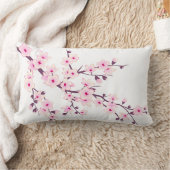 フローラピンクさくらんぼの花 ランバークッション (ブランケット)