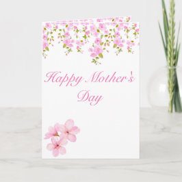 フローラピンクさくらんぼブロッサムカスタムカード サンキューカード