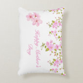 フローラピンクさくらんぼブロッサムカスタム アクセントクッション (正面(垂直))