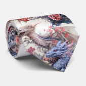 フローラピンクとパープル結婚ドラゴン ネクタイ (ロール)