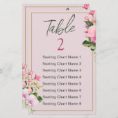 フローラピンクと緑のシャワーの座席表 (正面/裏面)