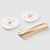 フローラピンクと金ゴールドブライダルシャワーティーパーティー ハンドファン (組立なし)