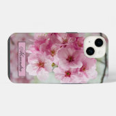 フローラピンクのさくらんぼ花の写真 iPhoneケース (裏面横)
