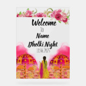 フローラピンクのアクリルのドルキの夜印 アクリルサイン (正面)