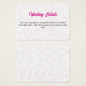 フローラピンクのエンクロージャカード (正面&裏面)