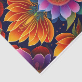 フローラピンクのオレンジ色のアートワークカラフル 薄葉紙 (詳細)