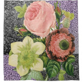 フローラピンクのシャワーカーテン シャワーカーテン (正面)